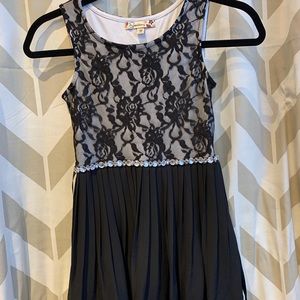 Speechless black dress lace top & layered bottom